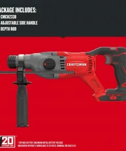 CRAFTSMAN Rotary Hammer Drills V20 20-Volt Max-Amp 1-in SDS-Plus Variable Speed Cordless Rotary Hammer Drill 13 CRAFTSMAN Rotary Hammer Drills V20 20-Volt Max-Amp 1-in SDS-Plus Variable Speed Cordless Rotary Hammer Drill -Craftsman Store 12474565