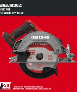 CRAFTSMAN Circular Saws V20 20-Volt Max 7-1/4-in Brushless Cordless Circular Saw -Craftsman Store 13631865