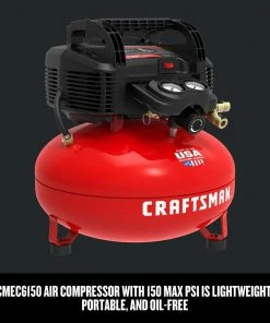 CRAFTSMAN Air Compressors 6-Gallon Single Stage Portable Electric Pancake Air Compressor (1-Tools Included) -Craftsman Store 14029080