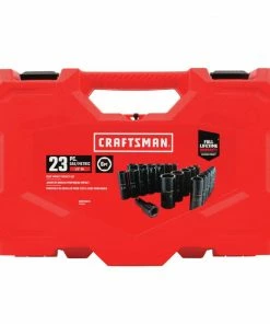 CRAFTSMAN Impact Sockets & Impact Socket Sets 23-Piece Standard (SAE) and Metric Combination 1/2-in Drive Set 6-Point Impact Socket Set -Craftsman Store 14207256
