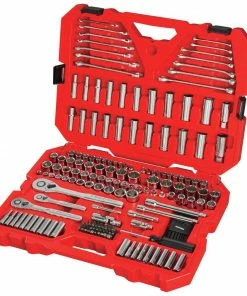 CRAFTSMAN Mechanics Tool Sets 189-Piece Standard (SAE) and Metric Combination Polished Chrome Mechanics Tool Set (1/4-in; 3/8-in) -Craftsman Store 14207319