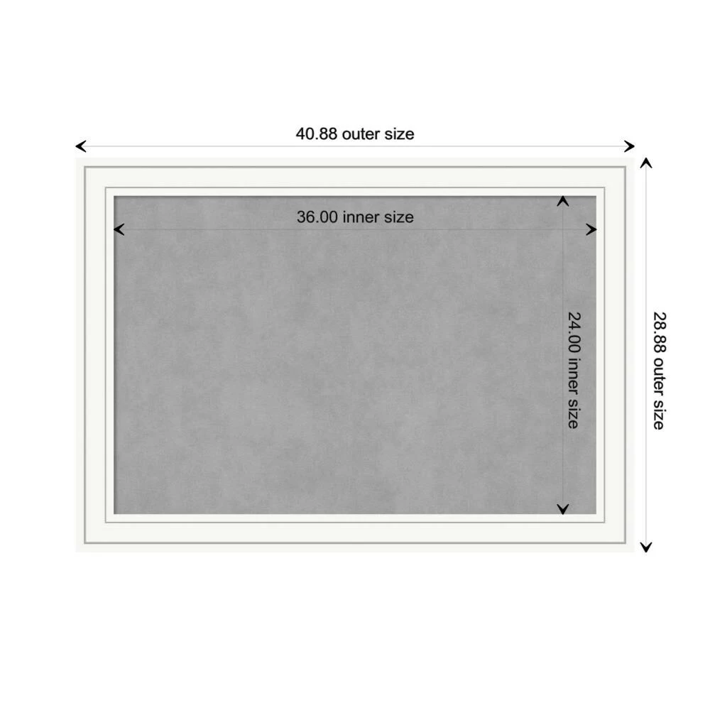 Amanti Art Memo Boards Craftsman White Frame Collection 40.88-in W x 28.88-in H Landscape or Portrait Bulletin Board 4 Amanti Art Memo Boards Craftsman White Frame Collection 40.88-in W x 28.88-in H Landscape or Portrait Bulletin Board - Image 4