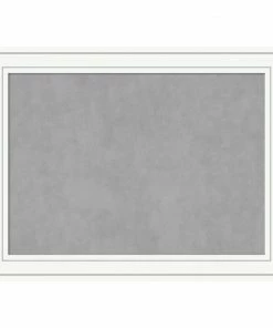 Amanti Art Memo Boards Craftsman White Frame Collection 32.88-in W x 24.88-in H Landscape or Portrait Bulletin Board