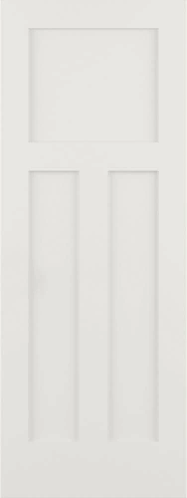 ReliaBilt Slab Doors Shaker 30-in x 80-in Snow Storm 3-Panel Craftsman 1 ReliaBilt Slab Doors Shaker 30-in x 80-in Snow Storm 3-Panel Craftsman