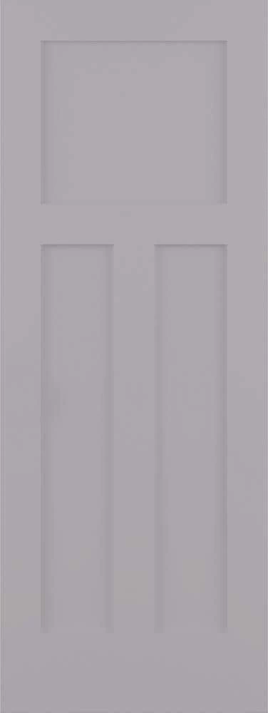 ReliaBilt Slab Doors Shaker 24-in x 80-in Driftwood 3-Panel Craftsman 1 ReliaBilt Slab Doors Shaker 24-in x 80-in Driftwood 3-Panel Craftsman