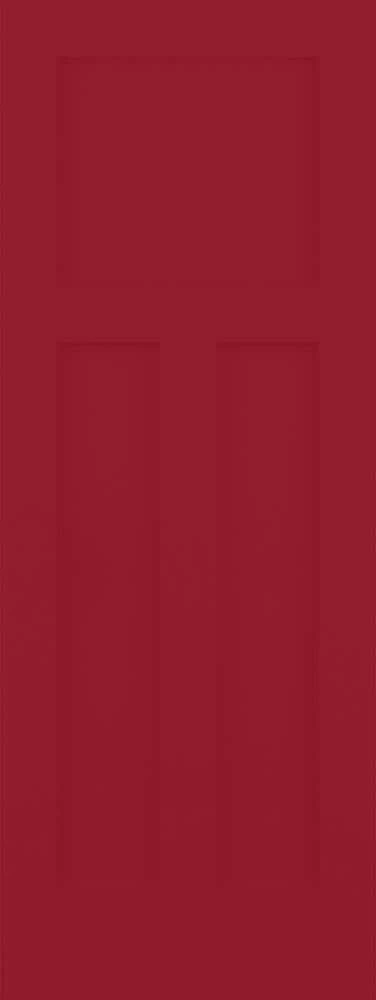 ReliaBilt Slab Doors Shaker 28-in x 80-in Barn Red 3-Panel Craftsman 1 ReliaBilt Slab Doors Shaker 28-in x 80-in Barn Red 3-Panel Craftsman