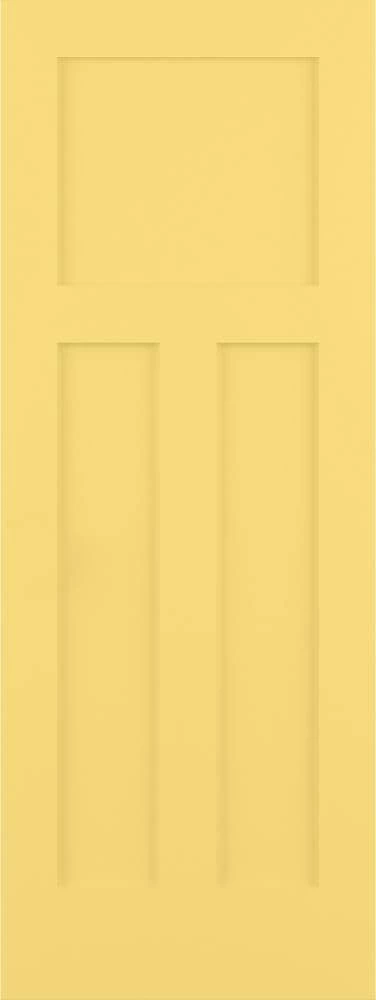 ReliaBilt Slab Doors Shaker 28-in x 80-in Marigold 3-Panel Craftsman 1 ReliaBilt Slab Doors Shaker 28-in x 80-in Marigold 3-Panel Craftsman