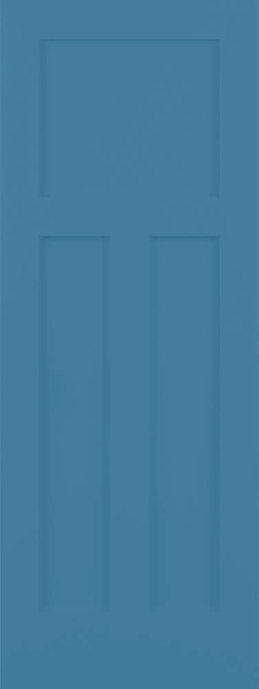 ReliaBilt Slab Doors Shaker 32-in x 80-in Blue Heron 3-Panel Craftsman 1 ReliaBilt Slab Doors Shaker 32-in x 80-in Blue Heron 3-Panel Craftsman