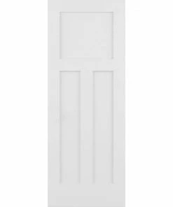 ReliaBilt Slab Doors Shaker 24-in x 80-in White 3-Panel Craftsman
