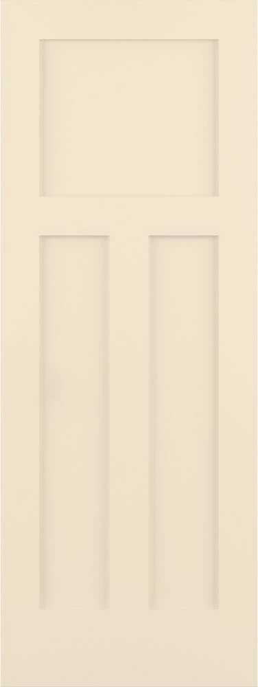 ReliaBilt Slab Doors Shaker 24-in x 80-in Cream-N-Sugar 3-Panel Craftsman 1 ReliaBilt Slab Doors Shaker 24-in x 80-in Cream-N-Sugar 3-Panel Craftsman