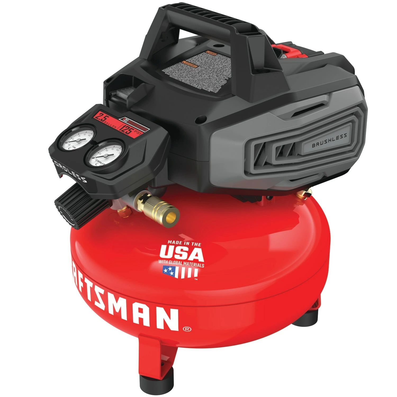 CRAFTSMAN Air Compressors V20 2.5-Gallon Single Stage Portable Cordless Electric Pancake Air Compressor 5 CRAFTSMAN Air Compressors V20 2.5-Gallon Single Stage Portable Cordless Electric Pancake Air Compressor - Image 5