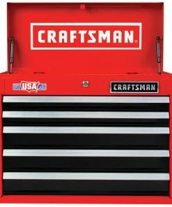 CRAFTSMAN Top Tool Chests 2000 Series 26-in W x 19.75-in H 5-Drawer Steel Tool Chest (Red) -Craftsman Store 14958581