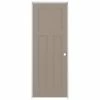 ReliaBilt Prehung Interior Doors Shaker 28-in x 80-in Sand Piper 3-Panel Craftsman Solid Core Prefinished Pine MDF Right Hand Inswing Single Prehung Interior Door