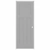 American Building Supply Prehung Interior Doors Shaker 30-in x 80-in Driftwood 3-Panel Craftsman Solid Core Prefinished Pine MDF Left Hand Inswing Single Prehung Interior Door