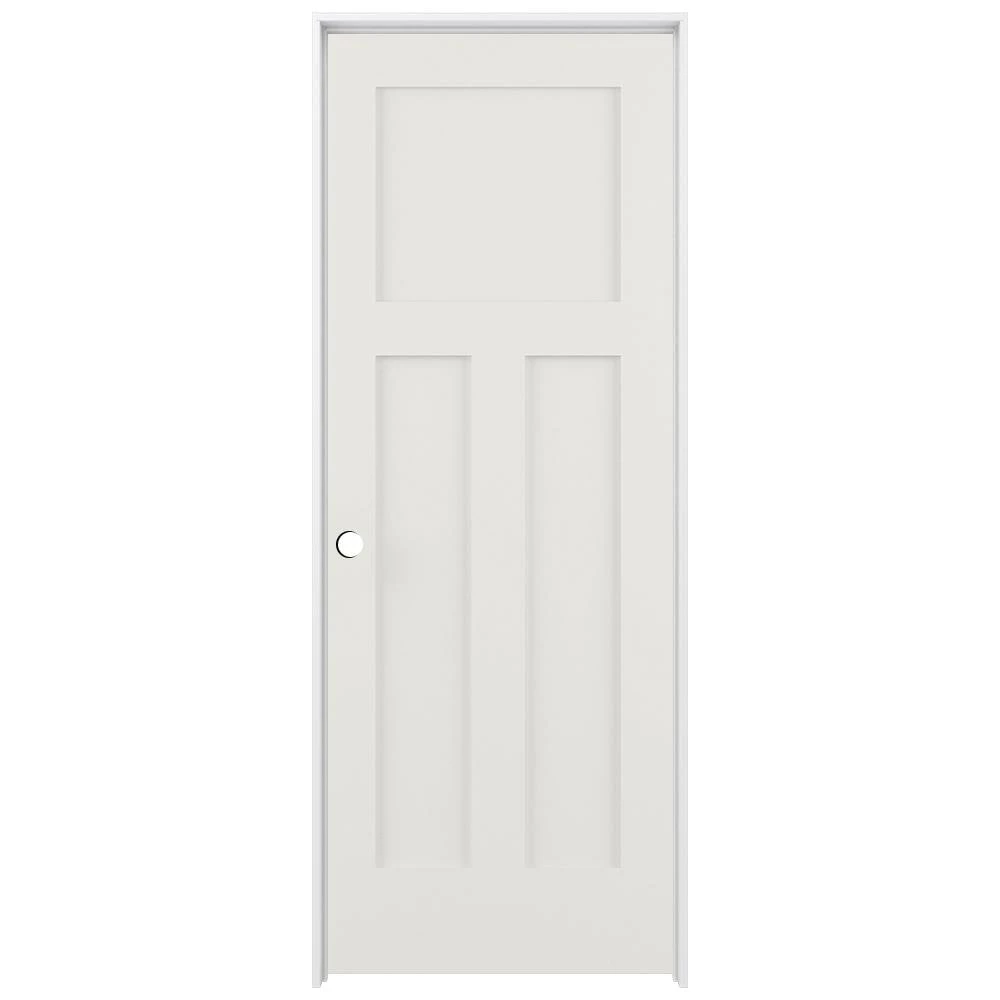 American Building Supply Prehung Interior Doors Shaker 30-in x 80-in Snow Storm 3-Panel Craftsman Solid Core Prefinished Pine MDF Right Hand Inswing Single Prehung Interior Door 1 American Building Supply Prehung Interior Doors Shaker 30-in x 80-in Snow Storm 3-Panel Craftsman Solid Core Prefinished Pine MDF Right Hand Inswing Single Prehung Interior Door