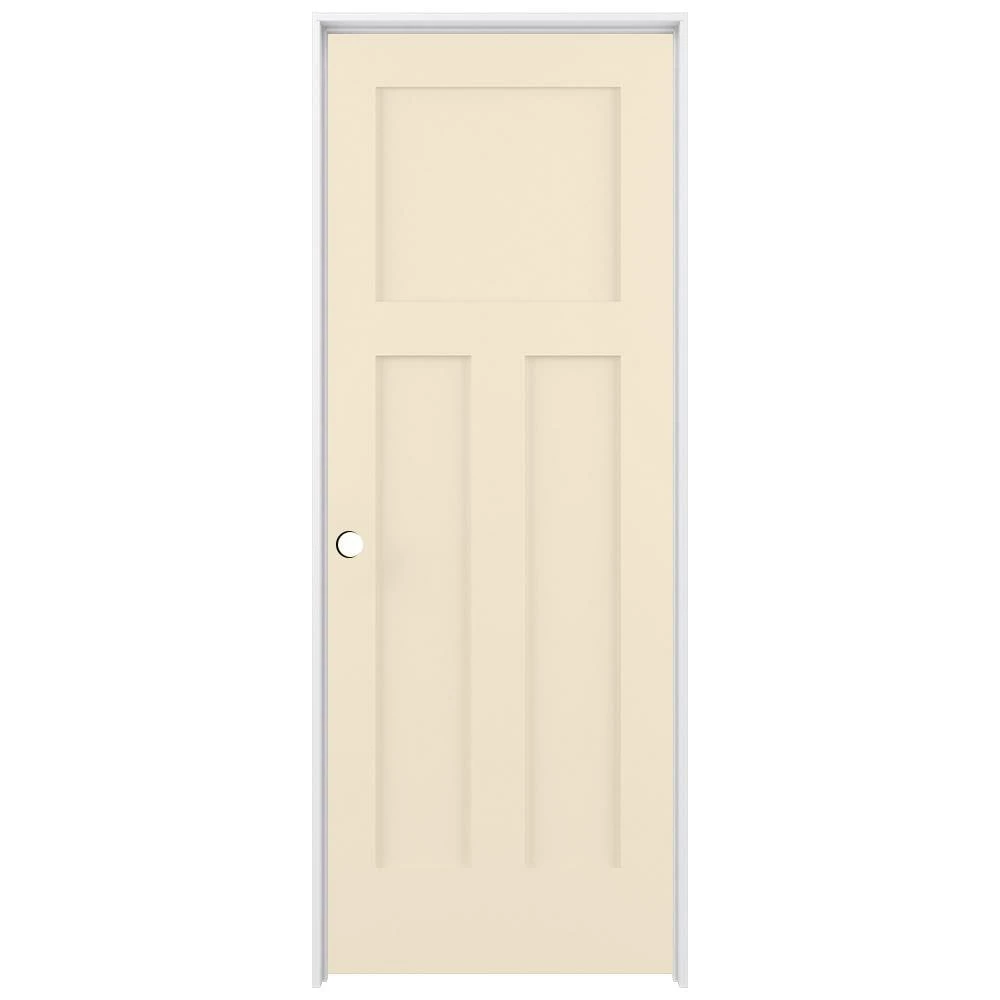 American Building Supply Prehung Interior Doors Shaker 30-in x 80-in Cream-n-sugar 3-Panel Craftsman Solid Core Prefinished Pine MDF Right Hand Inswing Single Prehung Interior Door 1 American Building Supply Prehung Interior Doors Shaker 30-in x 80-in Cream-n-sugar 3-Panel Craftsman Solid Core Prefinished Pine MDF Right Hand Inswing Single Prehung Interior Door