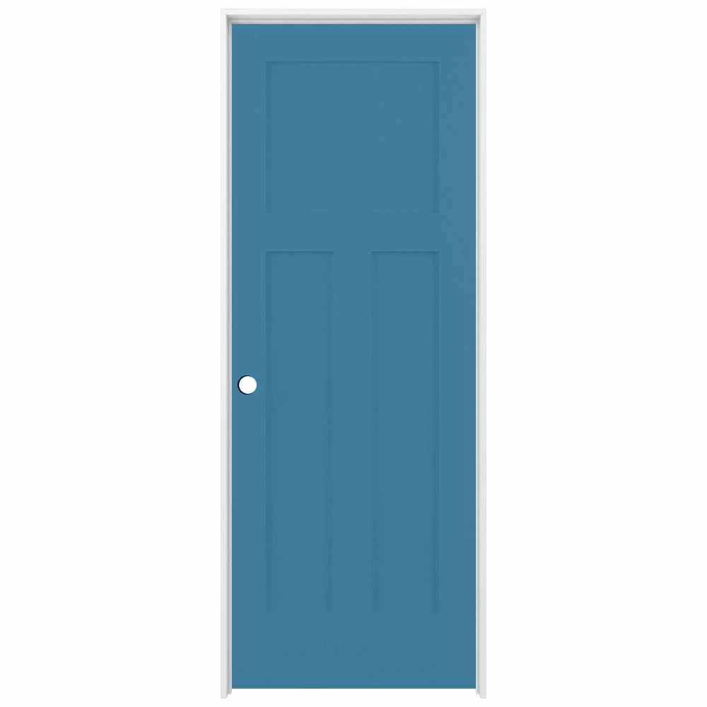 American Building Supply Prehung Interior Doors Shaker 28-in x 80-in Blue Heron 3-Panel Craftsman Solid Core Prefinished Pine MDF Right Hand Inswing Single Prehung Interior Door 1 American Building Supply Prehung Interior Doors Shaker 28-in x 80-in Blue Heron 3-Panel Craftsman Solid Core Prefinished Pine MDF Right Hand Inswing Single Prehung Interior Door