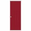 American Building Supply Prehung Interior Doors Shaker 32-in x 80-in Barn Red 3-Panel Craftsman Solid Core Prefinished Pine MDF Left Hand Inswing Single Prehung Interior Door