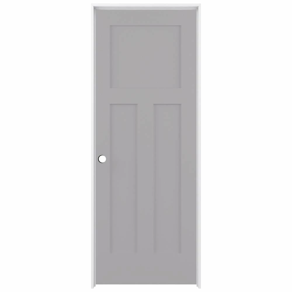 American Building Supply Prehung Interior Doors Shaker 30-in x 80-in Driftwood 3-Panel Craftsman Solid Core Prefinished Pine MDF Right Hand Inswing Single Prehung Interior Door 1 American Building Supply Prehung Interior Doors Shaker 30-in x 80-in Driftwood 3-Panel Craftsman Solid Core Prefinished Pine MDF Right Hand Inswing Single Prehung Interior Door