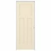 ReliaBilt Prehung Interior Doors Shaker 36-in x 80-in Cream-n-sugar 3-Panel Craftsman Solid Core Prefinished Pine MDF Left Hand Inswing Single Prehung Interior Door