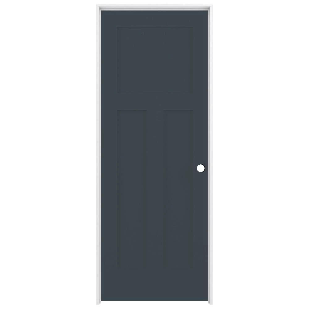 American Building Supply Prehung Interior Doors Shaker 32-in x 80-in Slate 3-Panel Craftsman Solid Core Prefinished Pine MDF Left Hand Inswing Single Prehung Interior Door 1 American Building Supply Prehung Interior Doors Shaker 32-in x 80-in Slate 3-Panel Craftsman Solid Core Prefinished Pine MDF Left Hand Inswing Single Prehung Interior Door