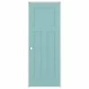 American Building Supply Prehung Interior Doors Shaker 36-in x 80-in Sea Mist 3-Panel Craftsman Solid Core Prefinished Pine MDF Right Hand Inswing Single Prehung Interior Door