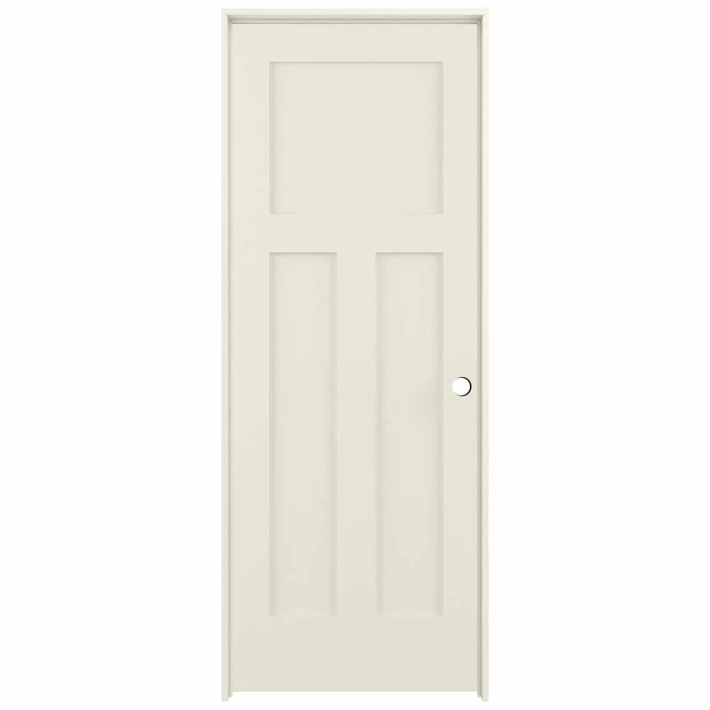 American Building Supply Prehung Interior Doors Shaker 24-in x 80-in Moonglow 3-Panel Craftsman Solid Core Prefinished Pine MDF Left Hand Inswing Single Prehung Interior Door 1 American Building Supply Prehung Interior Doors Shaker 24-in x 80-in Moonglow 3-Panel Craftsman Solid Core Prefinished Pine MDF Left Hand Inswing Single Prehung Interior Door