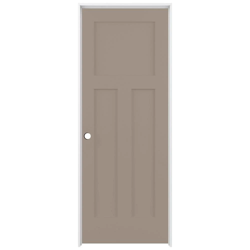 American Building Supply Prehung Interior Doors Shaker 24-in x 80-in Sand Piper 3-Panel Craftsman Solid Core Prefinished Pine MDF Left Hand Inswing Single Prehung Interior Door 1 American Building Supply Prehung Interior Doors Shaker 24-in x 80-in Sand Piper 3-Panel Craftsman Solid Core Prefinished Pine MDF Left Hand Inswing Single Prehung Interior Door