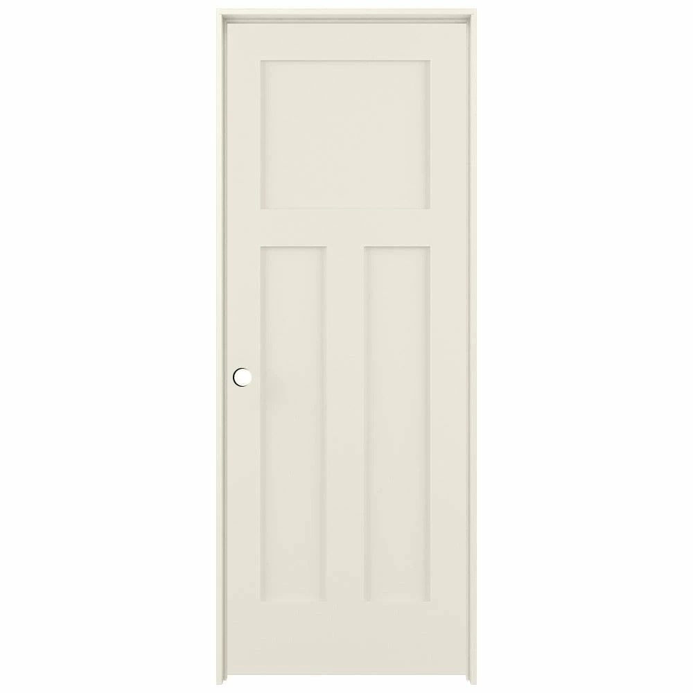 American Building Supply Prehung Interior Doors Shaker 32-in x 80-in Moonglow 3-Panel Craftsman Solid Core Prefinished Pine MDF Right Hand Inswing Single Prehung Interior Door 1 American Building Supply Prehung Interior Doors Shaker 32-in x 80-in Moonglow 3-Panel Craftsman Solid Core Prefinished Pine MDF Right Hand Inswing Single Prehung Interior Door