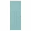 American Building Supply Prehung Interior Doors Shaker 30-in x 80-in Sea Mist 3-Panel Craftsman Solid Core Prefinished Pine MDF Left Hand Inswing Single Prehung Interior Door