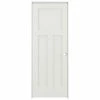 American Building Supply Prehung Interior Doors Shaker 24-in x 80-in Snow Storm 3-Panel Craftsman Solid Core Prefinished Pine MDF Left Hand Inswing Single Prehung Interior Door