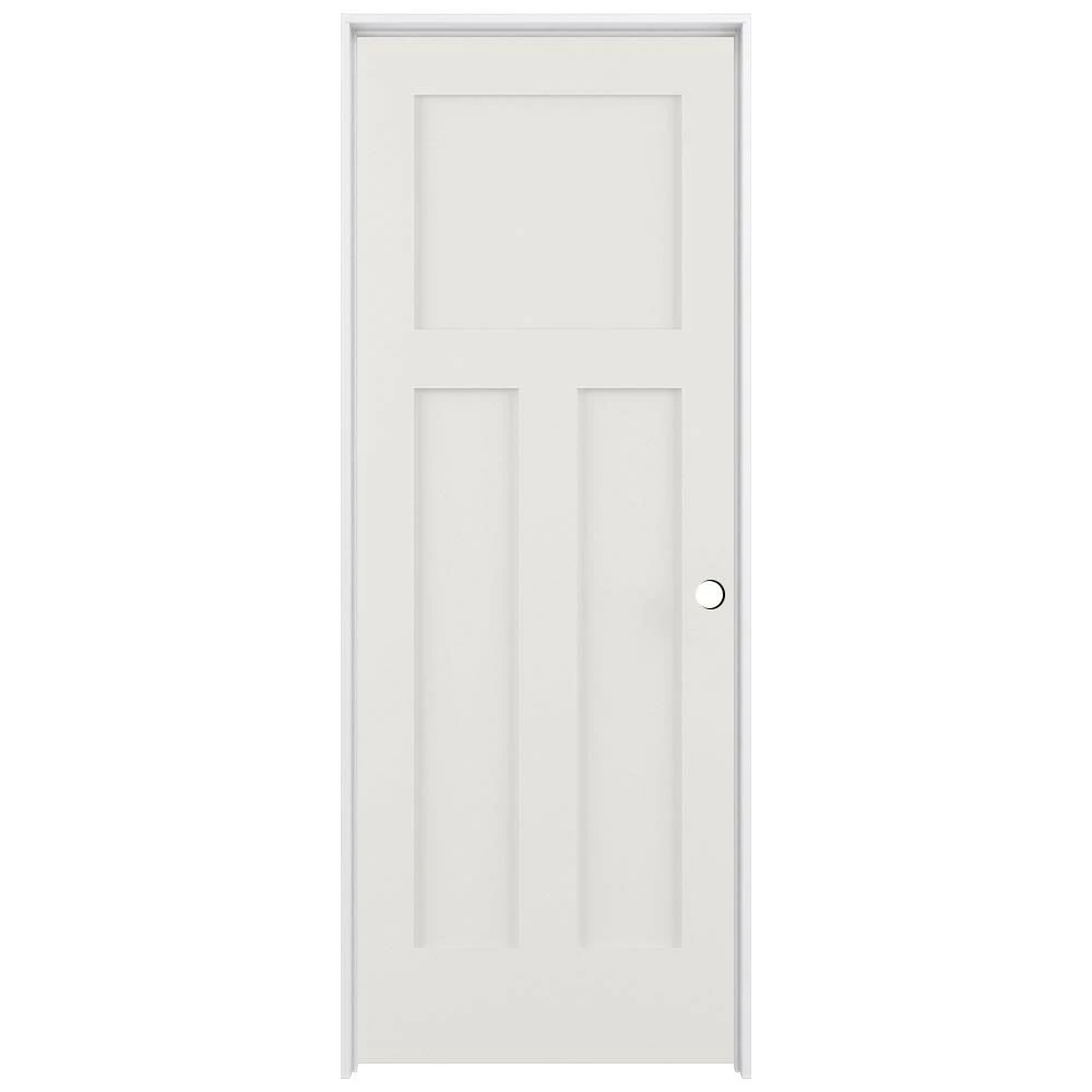 American Building Supply Prehung Interior Doors Shaker 24-in x 80-in Snow Storm 3-Panel Craftsman Solid Core Prefinished Pine MDF Left Hand Inswing Single Prehung Interior Door 1 American Building Supply Prehung Interior Doors Shaker 24-in x 80-in Snow Storm 3-Panel Craftsman Solid Core Prefinished Pine MDF Left Hand Inswing Single Prehung Interior Door