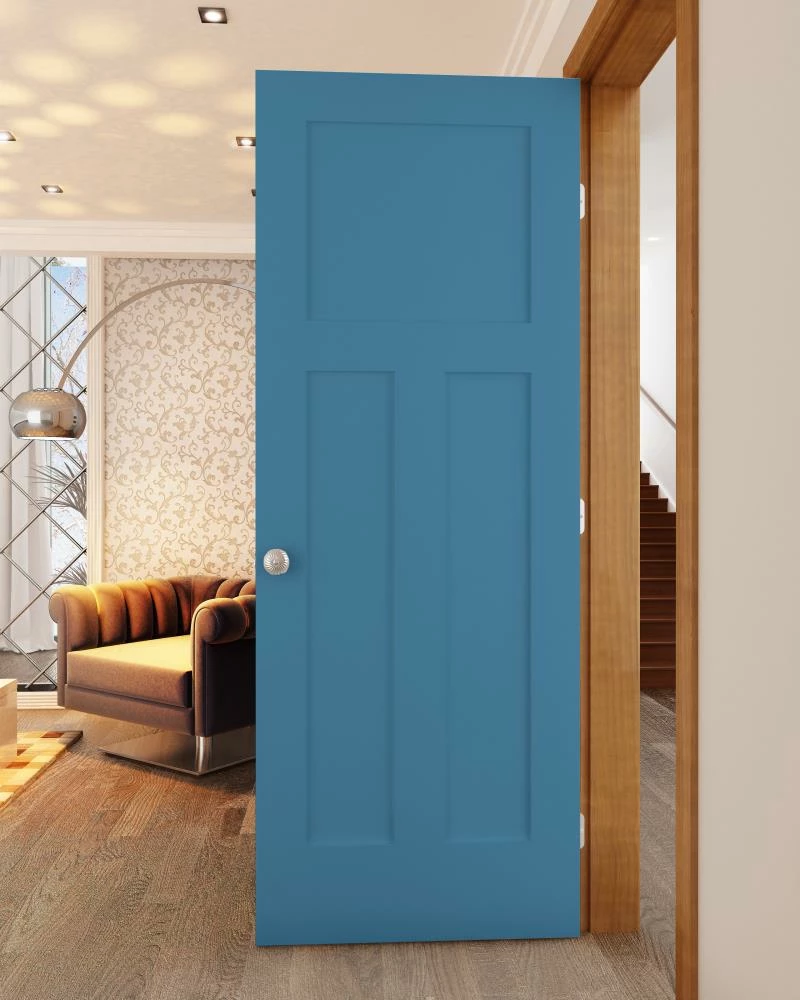 American Building Supply Prehung Interior Doors Shaker 24-in x 80-in Blue Heron 3-Panel Craftsman Solid Core Prefinished Pine MDF Right Hand Inswing Single Prehung Interior Door 2 American Building Supply Prehung Interior Doors Shaker 24-in x 80-in Blue Heron 3-Panel Craftsman Solid Core Prefinished Pine MDF Right Hand Inswing Single Prehung Interior Door - Image 2