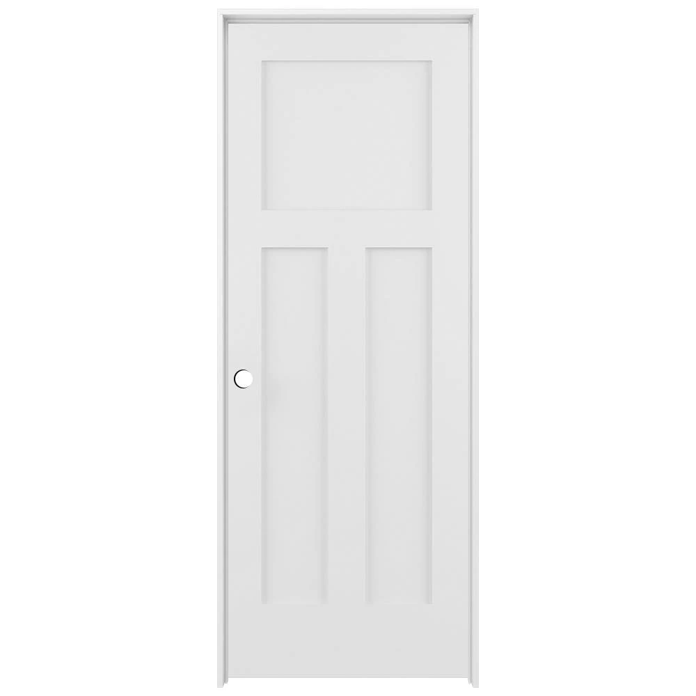 American Building Supply Prehung Interior Doors Shaker 30-in x 80-in White 3-Panel Craftsman Solid Core Prefinished Pine MDF Right Hand Inswing Single Prehung Interior Door 1 American Building Supply Prehung Interior Doors Shaker 30-in x 80-in White 3-Panel Craftsman Solid Core Prefinished Pine MDF Right Hand Inswing Single Prehung Interior Door