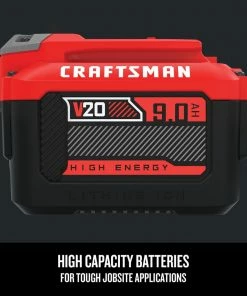 CRAFTSMAN Power Tool Batteries & Chargers V20 20-Volt Max 9 Amp-Hour Lithium Power Tool Battery -Craftsman Store 15317890