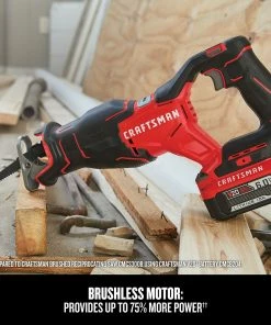 CRAFTSMAN Reciprocating Saws V20 20-volt Max Variable Speed Brushless Cordless Reciprocating Saw (Tool Only) -Craftsman Store 15319107