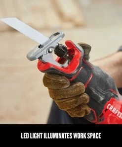 CRAFTSMAN Reciprocating Saws V20 20-volt Max Variable Speed Brushless Cordless Reciprocating Saw (Tool Only) -Craftsman Store 15319109