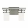 Sea Gull Lighting Vanity Lights Robie 2-Light Nickel Craftsman Vanity Light
