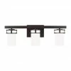 Sea Gull Lighting Vanity Lights Robie 3-Light Bronze Craftsman Vanity Light