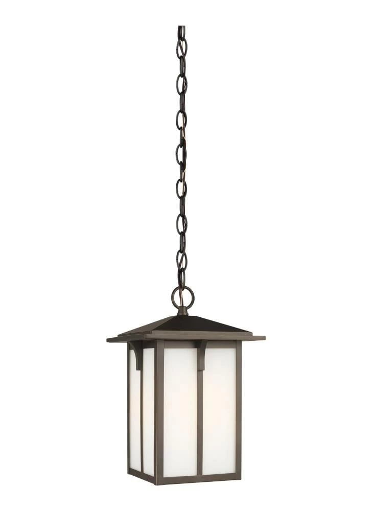 Sea Gull Lighting Pendant Lighting Tomek Antique Bronze Craftsman Etched Glass Lantern Outdoor Pendant Light 1 Sea Gull Lighting Pendant Lighting Tomek Antique Bronze Craftsman Etched Glass Lantern Outdoor Pendant Light