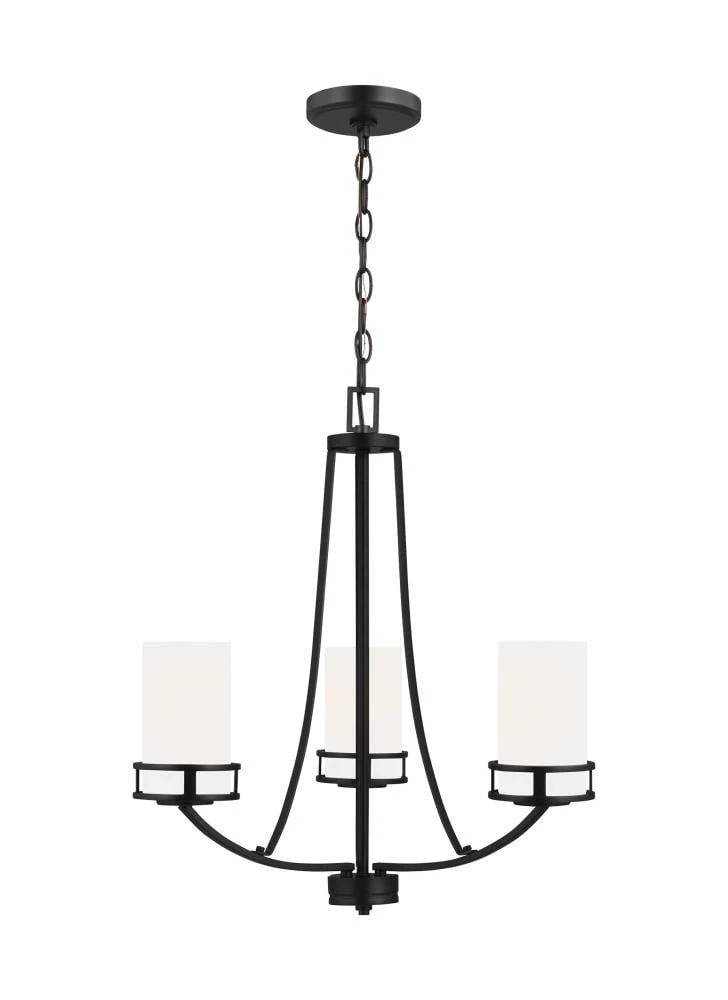 Sea Gull Lighting Chandeliers Robie 3-Light Midnight Black Craftsman Chandelier 1 Sea Gull Lighting Chandeliers Robie 3-Light Midnight Black Craftsman Chandelier