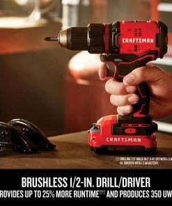 CRAFTSMAN Power Tool Combo Kits V20 4-Tool 20-Volt Max Brushless Power Tool Combo Kit with Soft Case (2-Batteries Included and Charger Included) -Craftsman Store 15601082