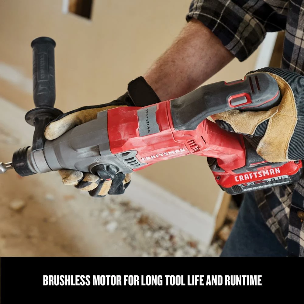 CRAFTSMAN Rotary Hammer Drills V20 20-Volt Max-Amp 1-in SDS-Plus Variable Speed Cordless Rotary Hammer Drill 6 CRAFTSMAN Rotary Hammer Drills V20 20-Volt Max-Amp 1-in SDS-Plus Variable Speed Cordless Rotary Hammer Drill - Image 6