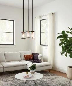 Kichler Pendant Lighting Loman Matte Black and Brushed Nickel Craftsman Clear Glass Cylinder Mini Pendant Light 21 Kichler Pendant Lighting Loman Matte Black and Brushed Nickel Craftsman Clear Glass Cylinder Mini Pendant Light -Craftsman Store 15876252