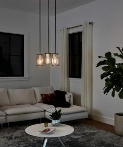 Kichler Pendant Lighting Loman Matte Black and Brushed Nickel Craftsman Clear Glass Cylinder Mini Pendant Light 22 Kichler Pendant Lighting Loman Matte Black and Brushed Nickel Craftsman Clear Glass Cylinder Mini Pendant Light -Craftsman Store 15876253