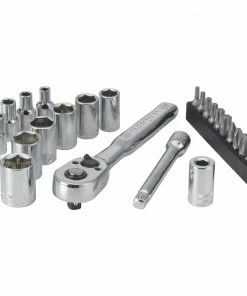 CRAFTSMAN Mechanics Tool Sets 24-Piece Metric Polished Chrome Mechanics Tool Set (1/4-in)