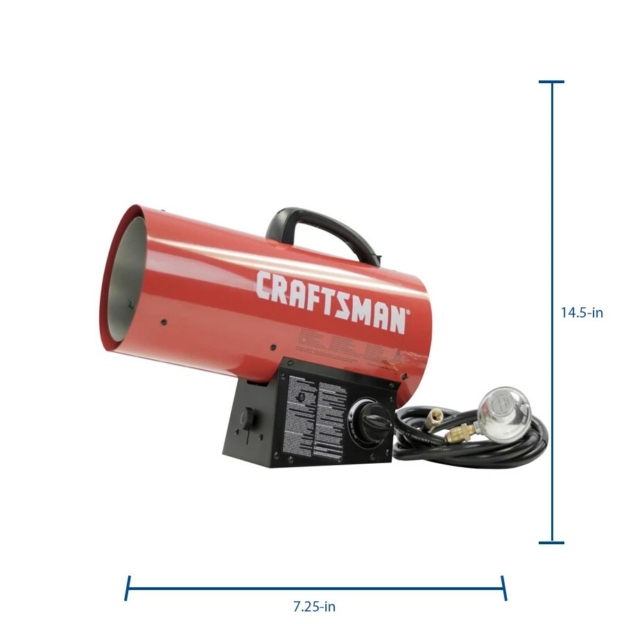 CRAFTSMAN Propane Heaters Craftsman Forced Air Propane 60000-BTU Outdoor Portable Forced Air Propane Heater 3 CRAFTSMAN Propane Heaters Craftsman Forced Air Propane 60000-BTU Outdoor Portable Forced Air Propane Heater - Image 3