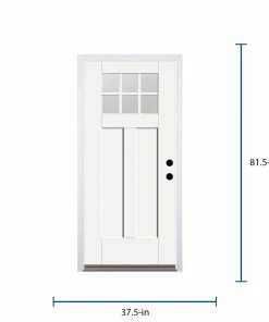 Therma-Tru Benchmark Doors Front Doors 36-in x 80-in Fiberglass Craftsman Left-Hand Inswing Ready To Paint Unfinished Prehung Single Front Door with Brickmould Insulating Core ENERGY STAR Northern Zone ENERGY STAR North/Central Zone ENERGY STAR South/Central Zone ENERGY STAR Southern Zone 9 Therma-Tru Benchmark Doors Front Doors 36-in x 80-in Fiberglass Craftsman Left-Hand Inswing Ready To Paint Unfinished Prehung Single Front Door with Brickmould Insulating Core ENERGY STAR Northern Zone ENERGY STAR North/Central Zone ENERGY STAR South/Central Zone ENERGY STAR Southern Zone -Craftsman Store 16060505
