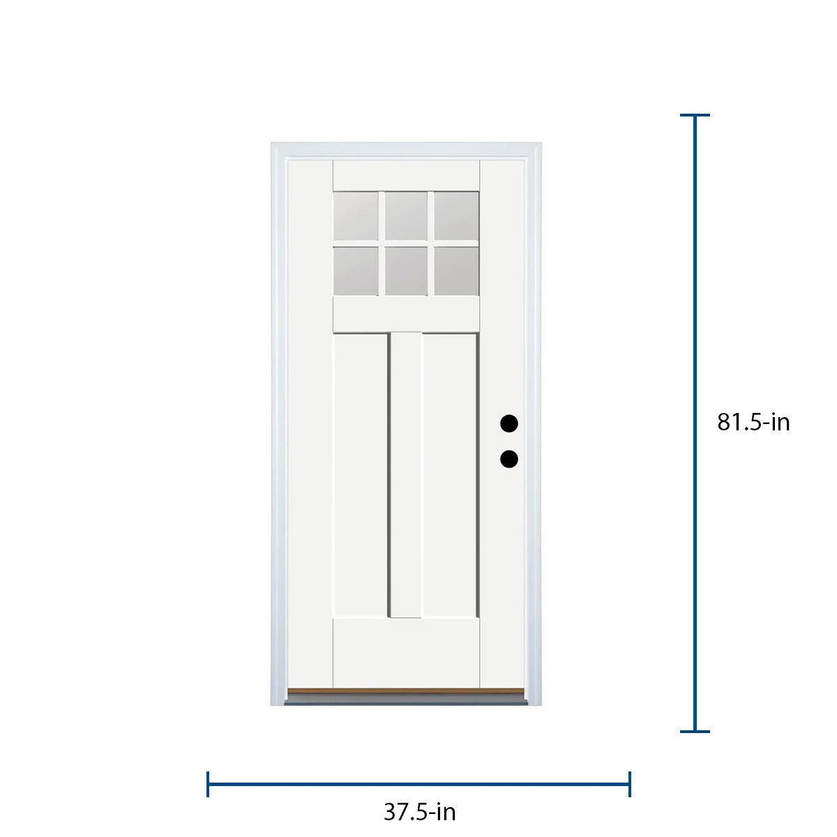 Therma-Tru Benchmark Doors Front Doors 36-in x 80-in Fiberglass Craftsman Left-Hand Inswing Ready To Paint Unfinished Prehung Single Front Door with Brickmould Insulating Core ENERGY STAR Northern Zone ENERGY STAR North/Central Zone ENERGY STAR South/Central Zone ENERGY STAR Southern Zone 5 Therma-Tru Benchmark Doors Front Doors 36-in x 80-in Fiberglass Craftsman Left-Hand Inswing Ready To Paint Unfinished Prehung Single Front Door with Brickmould Insulating Core ENERGY STAR Northern Zone ENERGY STAR North/Central Zone ENERGY STAR South/Central Zone ENERGY STAR Southern Zone - Image 5