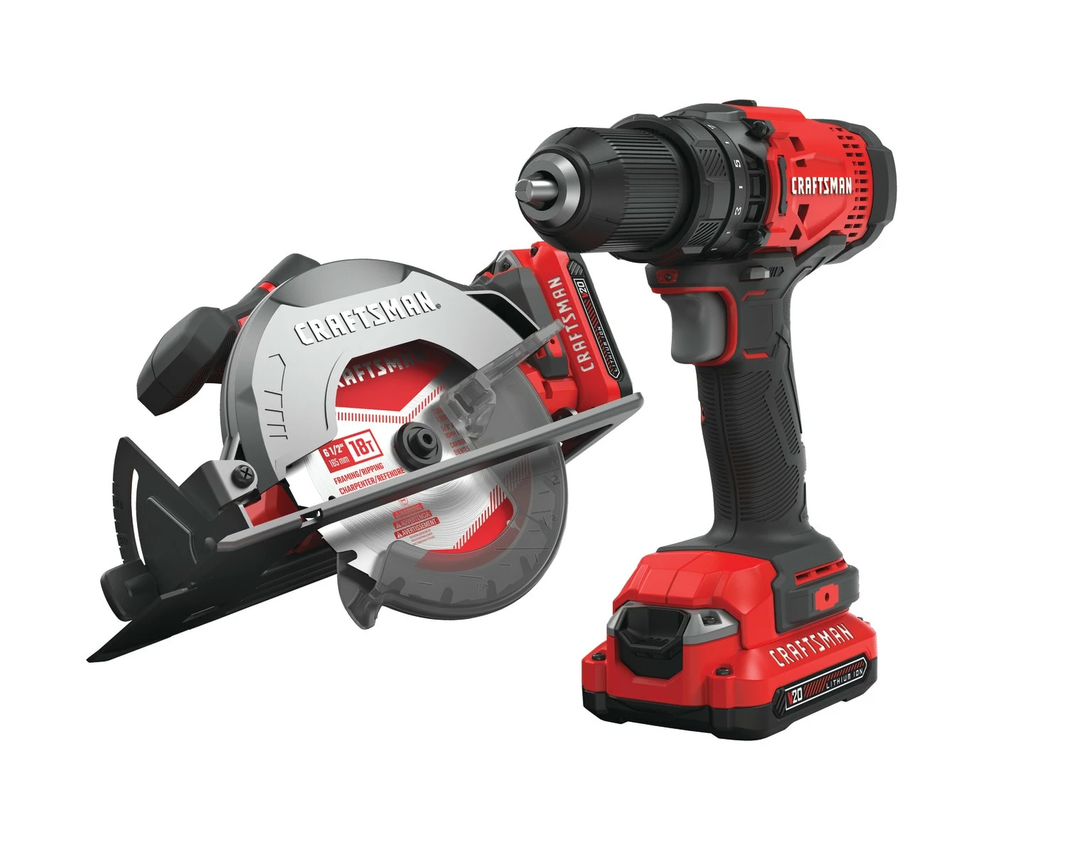 CRAFTSMAN Power Tool Combo Kits V20 2-Tool 20-Volt Max Power Tool Combo Kit Case (2-Batteries Included and Charger Included) 1 CRAFTSMAN Power Tool Combo Kits V20 2-Tool 20-Volt Max Power Tool Combo Kit Case (2-Batteries Included and Charger Included)